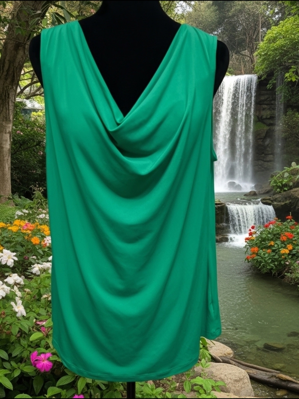 Liz Claiborne Sleeveless Top in Teal Green Sz XL (A55)